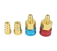 FABULETTA for r1234yf to R134a Adapter Kit High Low Pressure Side Brass Construction Sealing for Automotive AC Repair DIY Use 2 Pack