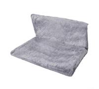 FABULETTA Hanging Radiator Pet Bed with Plush Villus Cradle for Cats and Small Animals, Foldable Metal Frame, Machine Washable Cover, Beige(Gray)