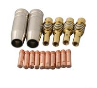 FABULETTA MIG Contact Tips Consumables Set Of 16 For MB15 15AK, Features Diverse Diameters From 0 6mm To 1 2mm, Complete With Protectors And Holders(0.6mm)