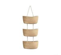 FABULETTA Over the Door Cotton Rope Hanging Basket 3 Tier