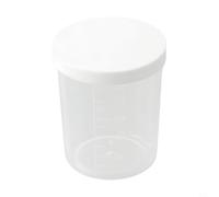 FABULETTA Plastic Measuring Cup Set, Clear Graduated Medicine Measure Cups, With White Lids Cap, 30ml 50ml 100ml, For Kitchen Laboratory Liquid Measuring(30ml)