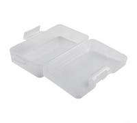 FABULETTA Plastic Storage Container, Transparent With Lockable Lid For Collecting Small Items, Beads, Jewelry, Business Cards, Game Pieces, Crafts.(18.2X8.8X4.5cm)