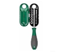 FABULETTA Professional 21 Piece Screwdriver Set | CR-V Steel Magnetic Bits for Home Assembly and Repair with Non-Slip Handle Green