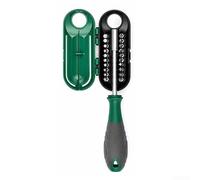 FABULETTA Professional 21 Piece Screwdriver Set | CR-V Steel Magnetic Bits for Home Assembly and Repair with Non-Slip Handle Green