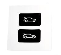 FABULETTA Tailgate Button Repair Decal Sticker - High-Grade Vinyl Overlay With Black Background & White Lettering For F20/F30/F35/F10/F11/F01/F02 Series