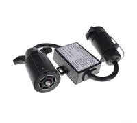 FABULETTA Trailer Light Converter, US to European Trailer Adapter, 7 Pin Blade Socket Converter for Caravan and Boat Trailers