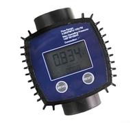 FABULETTA Turbine Flow Meter With Digital Display Stainless Threaded 1 Inch 10 To 100L Min Accuracy For Liquid Measurement