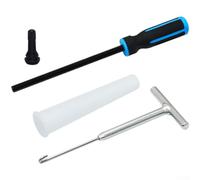 FABULETTA Tyre Valve Stem Removal Tool Kit Metal Plastic T Handle Puller Hook Positioning Tube No Need Detach Tyre for Car Truck Motorcycle Tubeless Tire Repair Accessory(D)