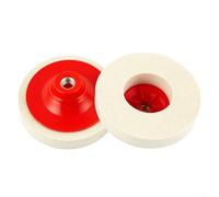 FABULETTA Wool Felt Polishing Disc for Angle Grinder M-14 Adapter Thickened Pad Rust Removal Metal Stone Glass 115mm 125mm 1 Piece(125mm)