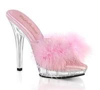 Fabulicious LIP-101-8 B. Pink Satin-Fur/Clr UK 8 (EU 41)
