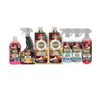 Fabulosa All-in-One General Household Cleaning Bundle, Oud Cleaners and Fresheners, Antibacterial Sprays and Disinfectants Long Lasting Fabric Softener and Liquid Scent Booster Gel, 7 Pack, Black Rose