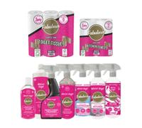 Fabulosa All-in-One Winter Angel General Household Cleaning Mega Bundle, Kitchen Cleaners, Bathroom Cleaners, Antibacterial Sprays and Disinfectants, Kitchen Towel and Toilet Roll Bundle, 9 Pack