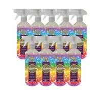 Fabulosa Antibacterial Disinfectant Spray, All Purpose Multi Surface Cleaner, 500ml, 9 pack, Rainbow Drops