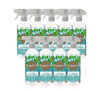 Fabulosa Antibacterial Streak-Free Glass Cleaner Trigger Spray with Lasting Fragrance, Pack of 9, 500ml, Mint Swirl