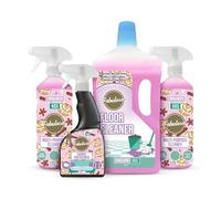 Fabulosa Cinnamon Kiss Cleaning Bundle 4 Piece Festive 2x Multi Purpose Sprays1x Floor Cleaner and 1x Fabric Freshener Warm Cinnamon Home Fragrance for Christmas Cleaning