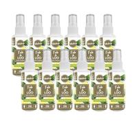 Fabulosa Fab-A-Loo Odour Remover, Compact Toilet Air Freshener Perfume Spray, 60ml, Pack of 12, Lemon Mint Leaf