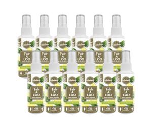 Fabulosa Fab-A-Loo Odour Remover, Compact Toilet Air Freshener Perfume Spray, 60ml, Pack of 12, Lemon Mint Leaf