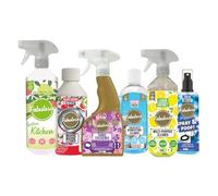 Fabulosa Favourites Household Cleaning Bundle 6 Piece Concentrated Cleaner Sprays Fabric Freshener and Washing Machine Cleaner Set