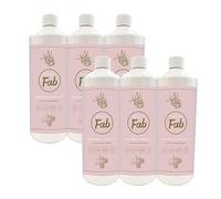 Fabulosa House of Fab Luxury Fragranced Antibacterial Laundry Cleanser and Fabric Softener, Premium Laundry Sanitiser and Freshener, 120 Washes, 1L, 6 Pack, Bramble Harvest