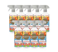 Fabulosa Multi Purpose Anti Bacterial Bathroom Cleaner Disinfectant Trigger Spray with Lasting Fragrance, 9 Pack, 500ml, Lime, Basil & Mandarin