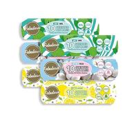 Fabulosa Scented Heavy Duty Drawstring Bin Bags, Strong Odour Removing Bin Liners, 60 Strong Scented Bin Bags, Leak Resistant, 50 Litre Capacity, 6 Pack, Bundle