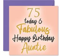 Fabulous 75th Birthday Cards for Auntie, 75 Today & Fabulous