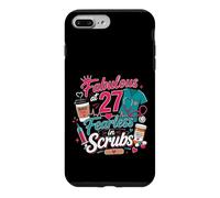 Fabulous at 27 Fearless Nurse in Scrubs 27th Birthday Woman Case for iPhone 7 Plus/8 Plus