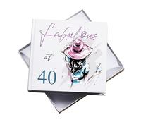 Fabulous at 40 Birthday Photo Album, 15.2 x 10.2 cm Photos, 50 Pages, White