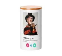 Fabulous Bamboo Ceramic Pot with Lid - Freddy K. Film Horror Social Network Dating Love - 885ml (30oz) - Kitchenware Pot