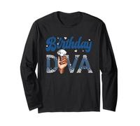 Fabulous Birthday Diva Denim and Diamonds Party Decorations Long Sleeve T-Shirt