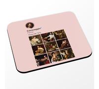 Fabulous Caravaggio Social Networks Baroque Painting Mouse Mat Pink (Dimensions 24 x 20 cm)