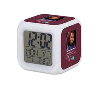 Fabulous Chucky Red Illuminated Cube Alarm Clock Social Network Meeting Love 8 x 8 x 8 cm Retro Multi-Coloured LED Lighting