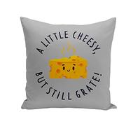 Fabulous Cushion with Pillow Case 40x40 cm A Little Cheesy but Grate Pun Food Cheese Joke