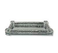 Fabulous Diamond Crushed & Crystal Filled Set of Salt & Pepper Storage CANISTER Tray- Unique Collection to Your Kitchen Decore