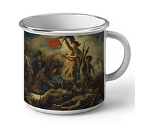 Fabulous Enamel Metal Mug 284ml 284ml Eugene Delacroix Liberty Leading The People Revolution