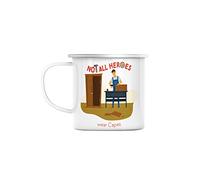 Fabulous Enamel Metal Mug 284ml True Heroes - Carpenter Cabinet Maker Job
