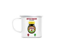 Fabulous Enamel Metal Mug 284ml United Kingdom is Calling Me Marmite Stereotype