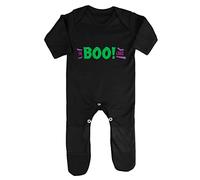 Fabulous Faboolous Bats Halloween Statement Baby Romper Jumpsuit with feet, 0-3 Months, Black