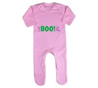 Fabulous Faboolous Bats Halloween Statement Baby Romper Jumpsuit with feet, 0-3 Months, Pastel Pink