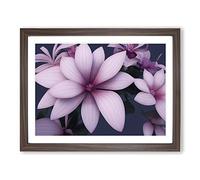 Fabulous Flowers Framed Wall Art Print A2 Walnut