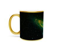 Fabulous Gold Chrome Ceramic Mug - Andromede Galaxy Astronomy Stars Space - 11oz