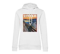 Fabulous Hoodie for Men Scream Ghostface Munch Parody Movie Painting Art White