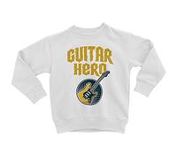 Fabulous Kid's Sweatshirt Unisex Guitar Hero Music Rock Passion White