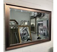 Fabulous Mirrors Large Antique Bronze HOCKNEY Wall Mirror Contemporary Design - Hockney - Choose your size (89cm x 64cm)