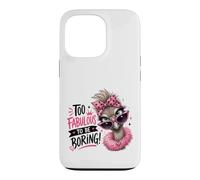 Fabulous Ostrich Diva Pink Sunglasses Bandana Case for iPhone 13 Pro