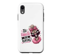 Fabulous Ostrich Diva Pink Sunglasses Bandana Case for iPhone XR