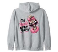 Fabulous Ostrich Diva Pink Sunglasses Bandana Zip Hoodie