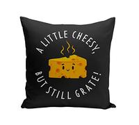 Fabulous Pillow Cushion Cover 40x40 cm A Little Cheesy but Grate Pun Food Cheese Joke