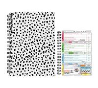 Fabulous Planning Calorie Counting Compatible Food Diet Diary Log Journal Weight Loss Wellness 3 Month Duration With Stickers 2022 (Dalmatian Print, 3 Months)