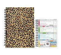Fabulous Planning Calorie Counting Compatible Food Diet Diary Log Journal Weight Loss Wellness 3 Month Duration With Stickers 2022 (Leopard Print, 3 Months)